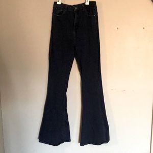 High waisted dark denim jeans